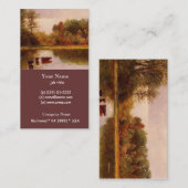 Kühe in einer Wasserlandschaft Albert Bierstadt Visitenkarte (Vorne/Hinten)