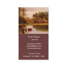 Kühe in einer Wasserlandschaft Albert Bierstadt