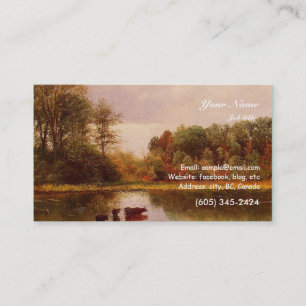 Kühe in einer wasserreichen Landschaft Albert Bier Visitenkarte