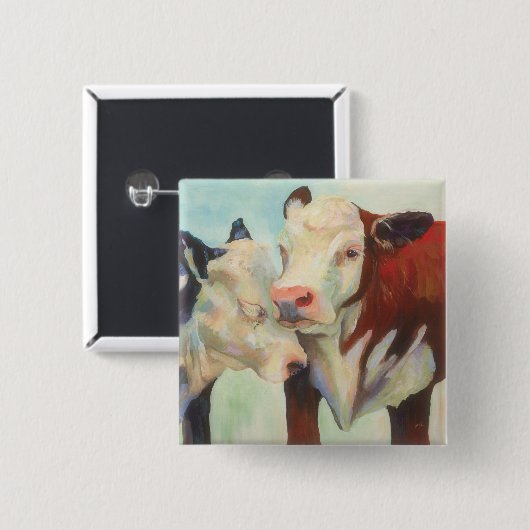 Kühe in Liebe Button (Vorne & Hinten)