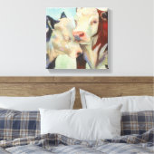 Kühe in Liebe Leinwanddruck (Insitu (Schlafzimmer))
