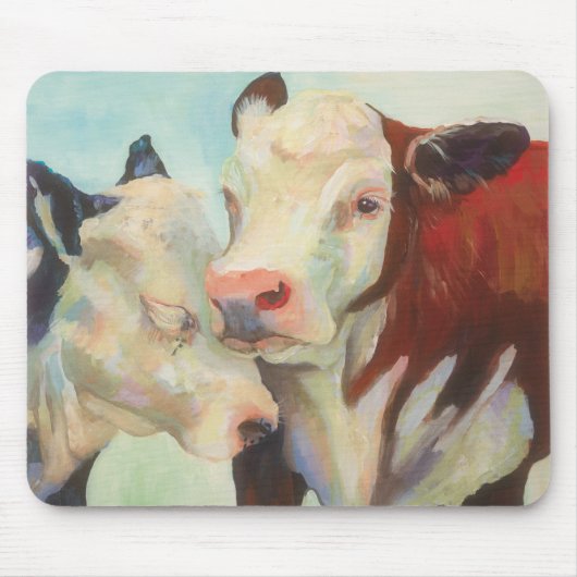 Kühe in Liebe Mousepad (Vorne)