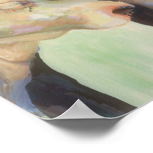 Kühe in Liebe Poster (Ecke)