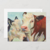 Kühe in Liebe Postkarte (Vorne/Hinten)