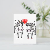 Kühe in Liebe Postkarte (Stehend Vorderseite)