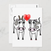 Kühe in Liebe Postkarte (Vorne/Hinten)