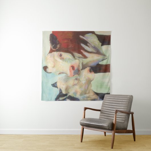 Kühe in Liebe Wandteppich (Beispiel)