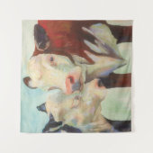 Kühe in Liebe Wandteppich (Vorderseite)