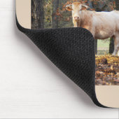 Kühe in Wald, Frankreich Mousepad (Ecke)