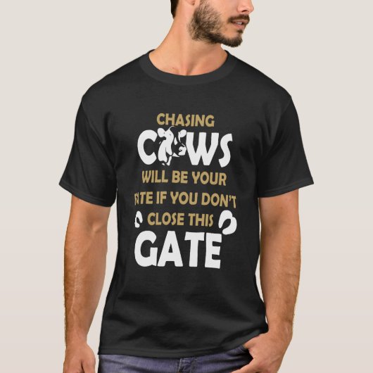 Kühe jagen T-Shirt (Vorderseite)