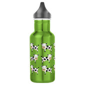Kühe Kinder Wasser Flasche mit Name Edelstahlflasche (Links)