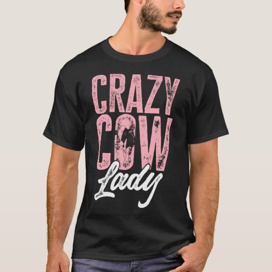 Kühe Landtiere - Crazy Cow Lady Pullover Hoodie (Vorderseite)
