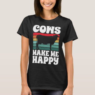 Kühe Landtiere Kühe machen mich glücklich T-Shirt