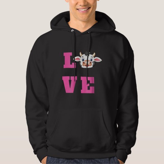 Kühe Liebe Moo Rind Bauer Ehefrau Ranch Hoodie (Vorderseite)