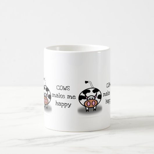 Kühe machen mich glücklich kaffeetasse (Mittel)