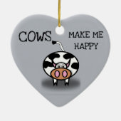 Kühe machen mich glücklich keramik ornament (Hinten)