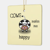 Kühe machen mich glücklich keramikornament (Links)