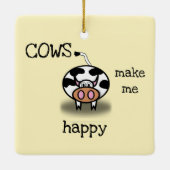 Kühe machen mich glücklich keramikornament (Rückseite)
