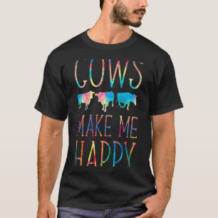 Kühe machen mich glücklich Malerei T-Shirt