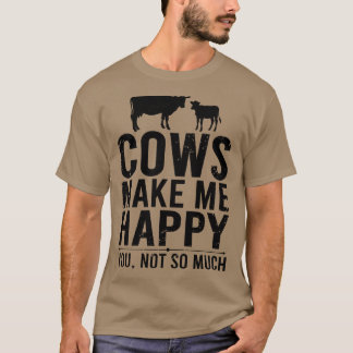Kühe machen mich glücklich, nicht so viel lustige T-Shirt