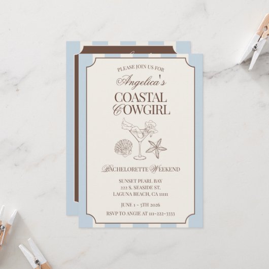 Kühe Mädchen Junggesellinnen-Wochenende Reiseplan  Einladung (Vorderseite/Rückseite Beispiel)