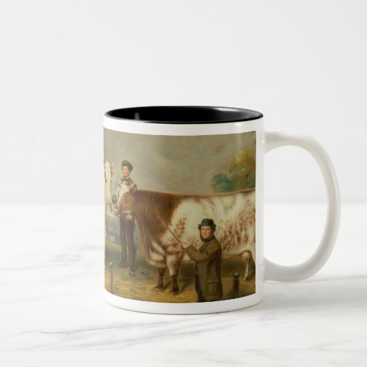Kühe mit einem Hirt Zweifarbige Tasse (Rechts)