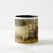 Kühe mit einem Hirt Zweifarbige Tasse (Mittel)