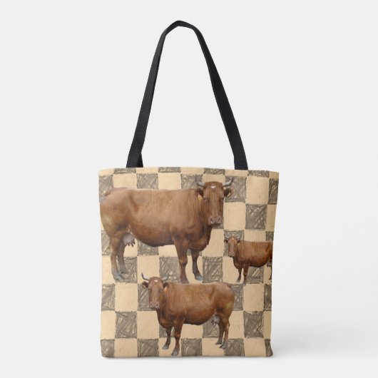 Kühe mit Totbeutel Tasche (Rückseite)