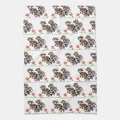 Kühe Moo Floral Küche Handtuch (Vertikal)
