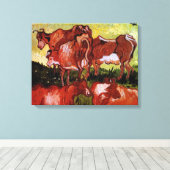 Kühe nach Jordaens Vincent van Gogh Leinwanddruck (Insitu (Holzboden))