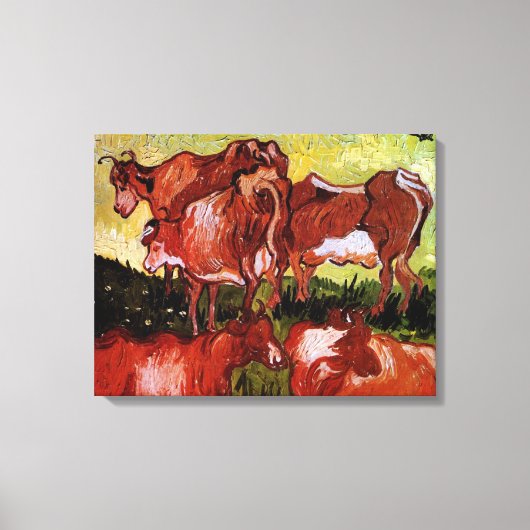 Kühe nach Jordaens Vincent van Gogh Leinwanddruck (Vorderseite)