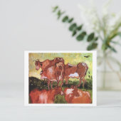 Kühe (nach Jordaens), Vincent van Gogh Postkarte (Stehend Vorderseite)