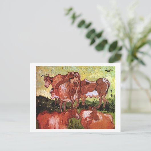 Kühe (nach Jordaens), Vincent van Gogh Postkarte (Stehend Vorderseite)