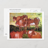 Kühe (nach Jordaens), Vincent van Gogh Postkarte (Vorne/Hinten)
