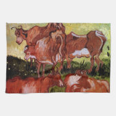 Kühe (nach Jordaens) von Vincent van Gogh Geschirrtuch (Horizontal)