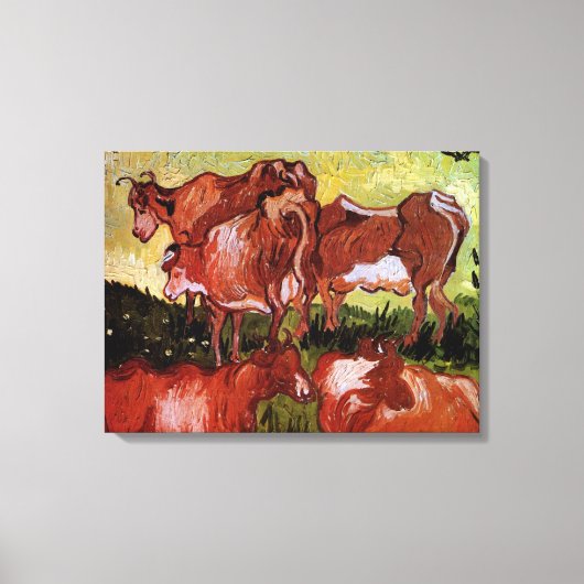 Kühe (nach Jordaens) von Vincent van Gogh Leinwanddruck (Vorderseite)
