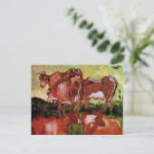 Kühe (nach Jordaens) von Vincent van Gogh Postkarte (Stehend Vorderseite)