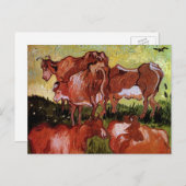 Kühe (nach Jordaens) von Vincent van Gogh Postkarte (Vorne/Hinten)