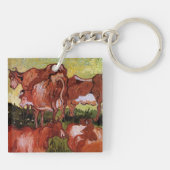 Kühe (nach Jordaens) von Vincent van Gogh Schlüsselanhänger (Rückseite)