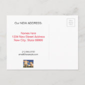 Kühe Neue, sonnige Adresse, die wir bewegt haben Ankündigungspostkarte (Rückseite)