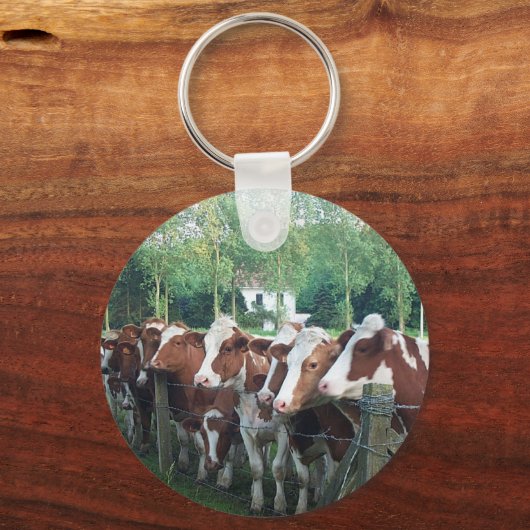 Kühe neugierig schlüsselanhänger (Vorderseite)