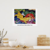 Kühe, rot-grün von Marc Franz Poster (Küche)