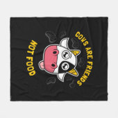 Kühe sind Freunde, die nichts essen Fleecedecke (Vorderseite (Horizontal))