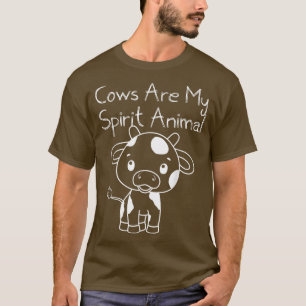 Kühe sind mein Spirit Animal Niedliches T-Shirt fü