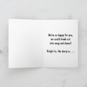 Kühe Sing Popular Wedding Music Karte (Innenseite)