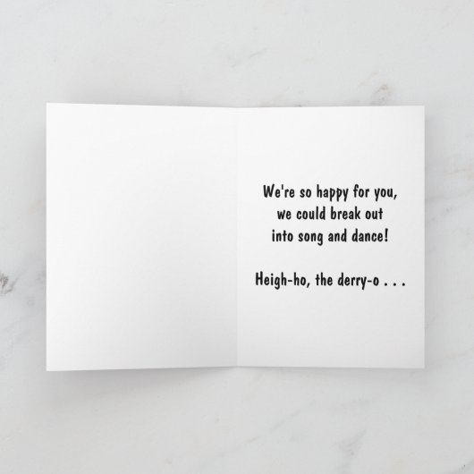 Kühe Sing Popular Wedding Music Karte (Innenseite)