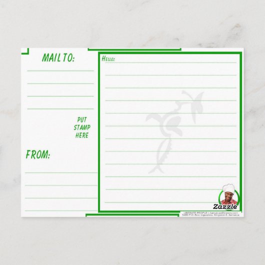 Kühe Tripe braune Stew Postkarte (Rückseite)