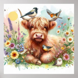 Kühe und Freunde im Hochland 8 Poster