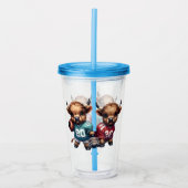 Kühe und Fußball Acryltrinkbecher (Vorderseite)