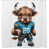 Kühe und Fußball Duschvorhang (Vorderseite)